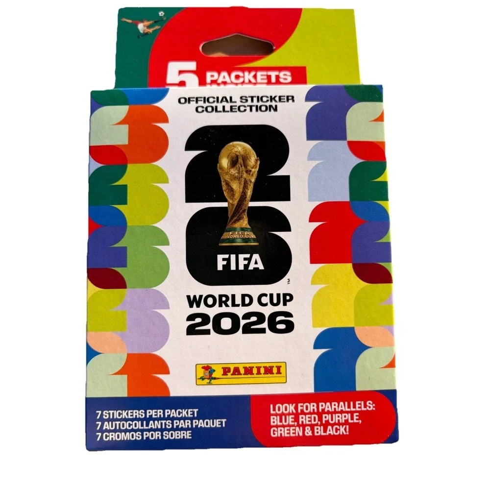 2026 FIFA World Cup‎ 5 Packets 35 Stickers Hanger Box Factory Sealed Collectible